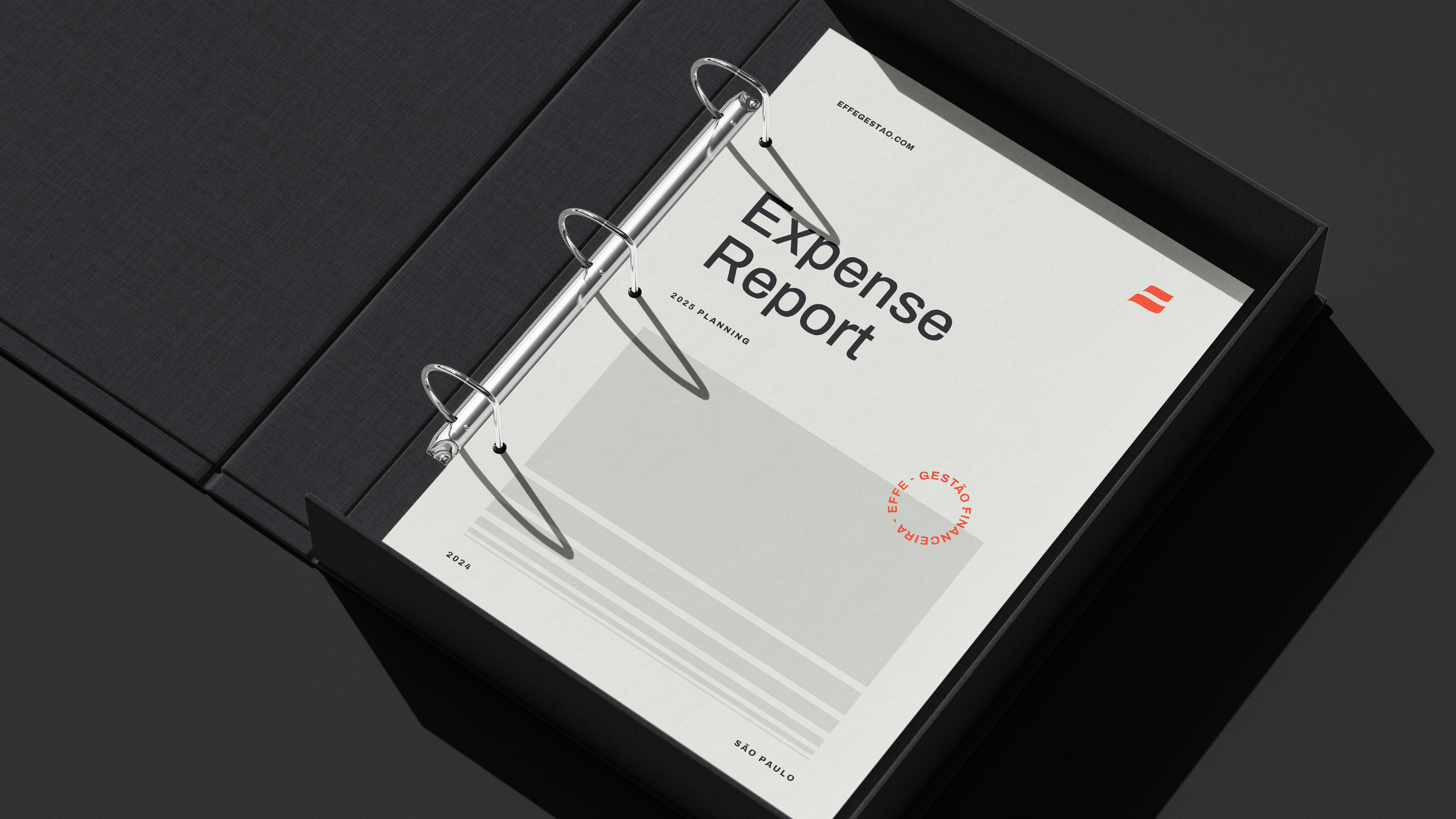 Stationery design of letterhead and business cards for the company Anders on top of a blurred photo of a house interior.